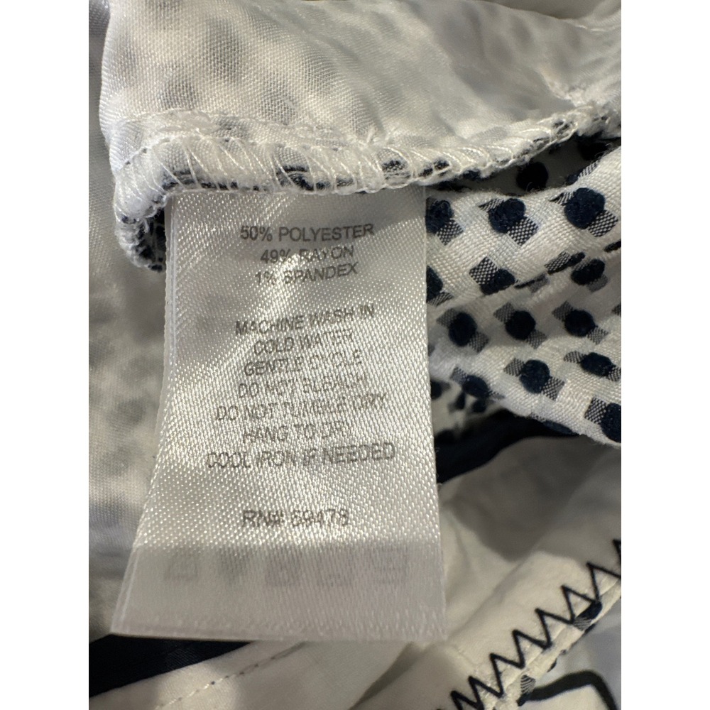 Saint Tropez West Womens Navy White Polka Dot Scalloped Hem Shorts Size 8 - Picture 5 of 5